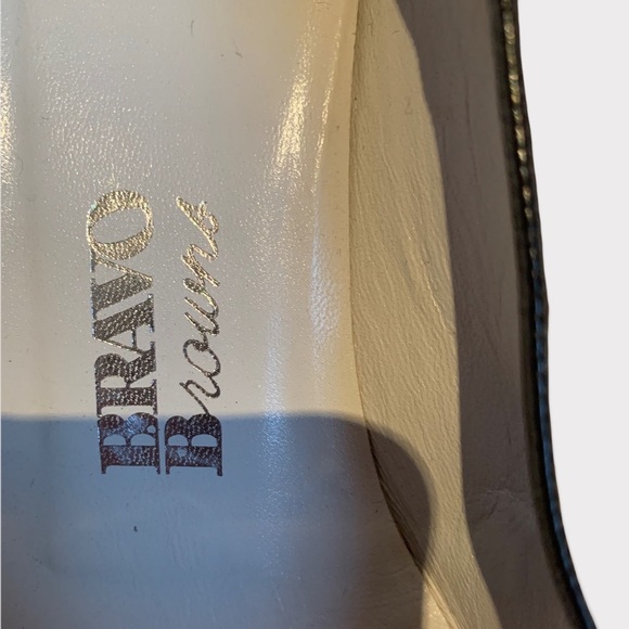 VTG 1960’s Bravo Browns Black Patent Kitten Heels with Silk Bows Size 8.5 - Picture 11 of 13